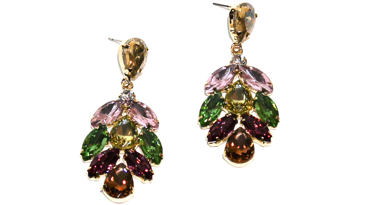 Вечерние серьги Brosh Jewellery (микс Кристалл)