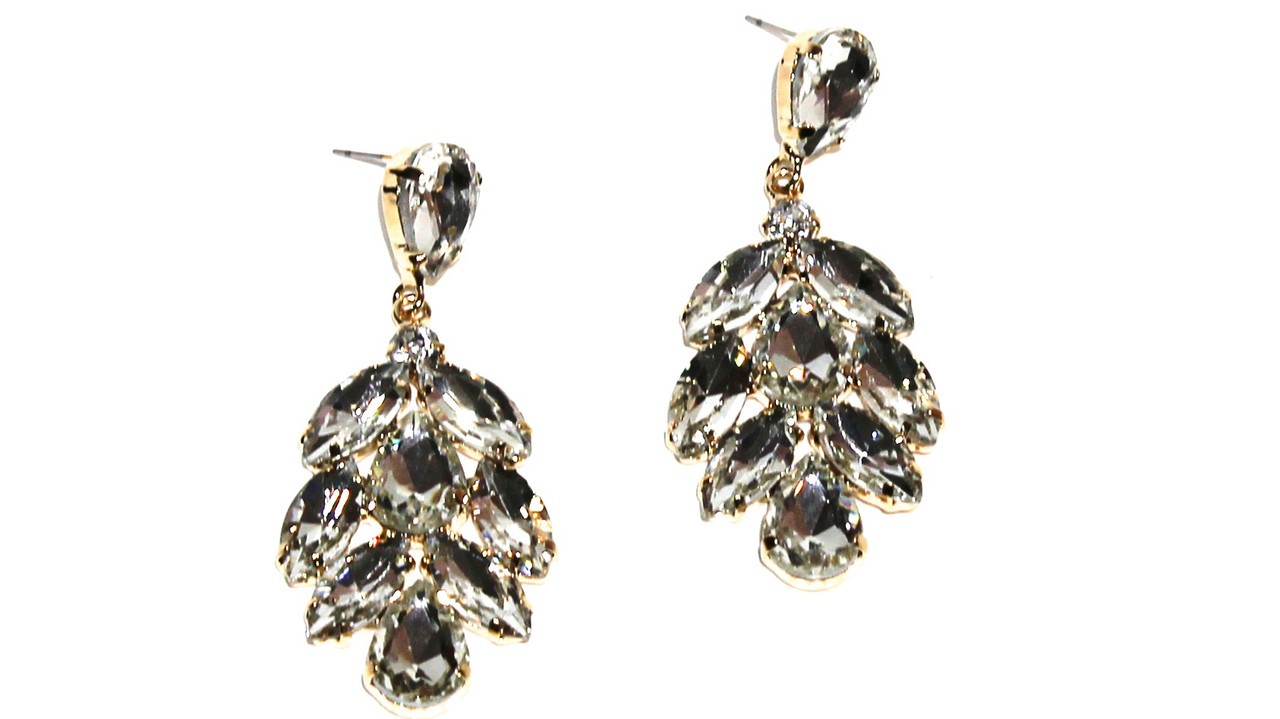 Вечерние серьги Brosh Jewellery (белый Кристалл)