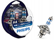 Галогеновые лампы Philips H4 RacingVision (+150%) - 12342RVS2 (пласт. бокс)  2 шт.