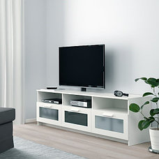 БРИМНЕС Тумба под ТВ, белая, 180x41x53 см ИКЕА, IKEA, фото 3