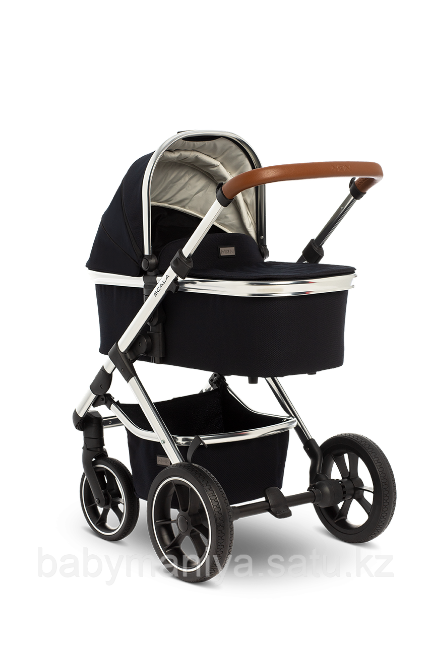 Коляска детская 2 в 1 Moon SCALA Chrom navy blue