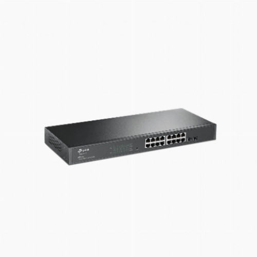 Коммутатор TP-Link T1600G-18TS (16 портов, Smart, 10/100/1000 Мбит/с, 2 порта 1000Base-X SFP, 10/100/1000
