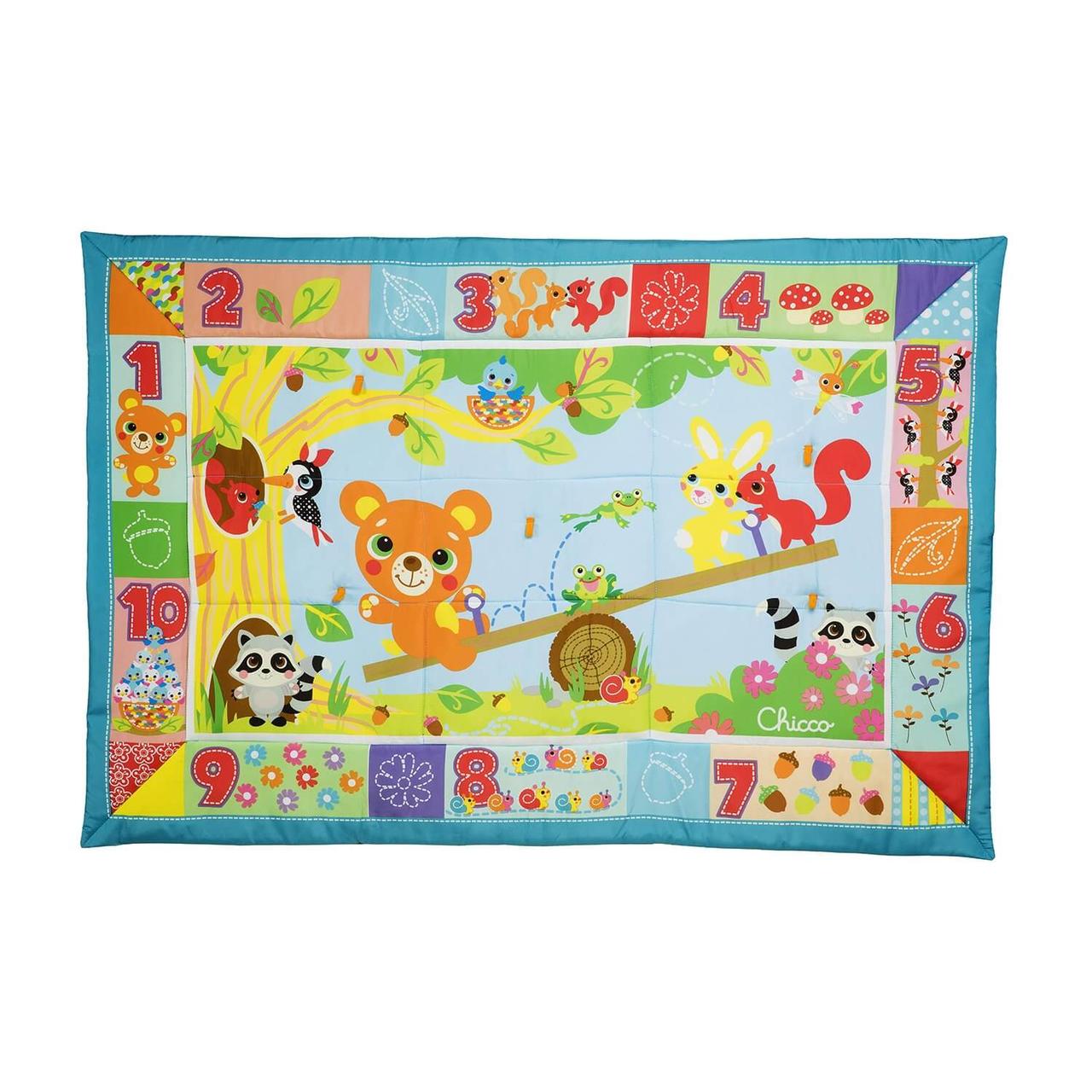 Chicco: Игровой коврик мягконабивной "Лесные друзья" 0м+