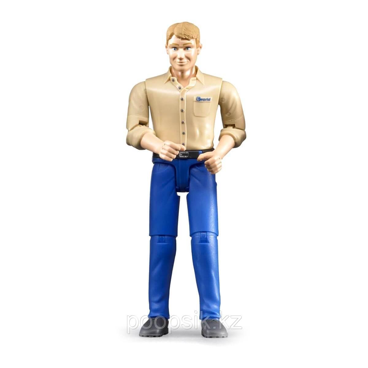 Фигурка мужчины голубые джинсы Bruder, 60-006