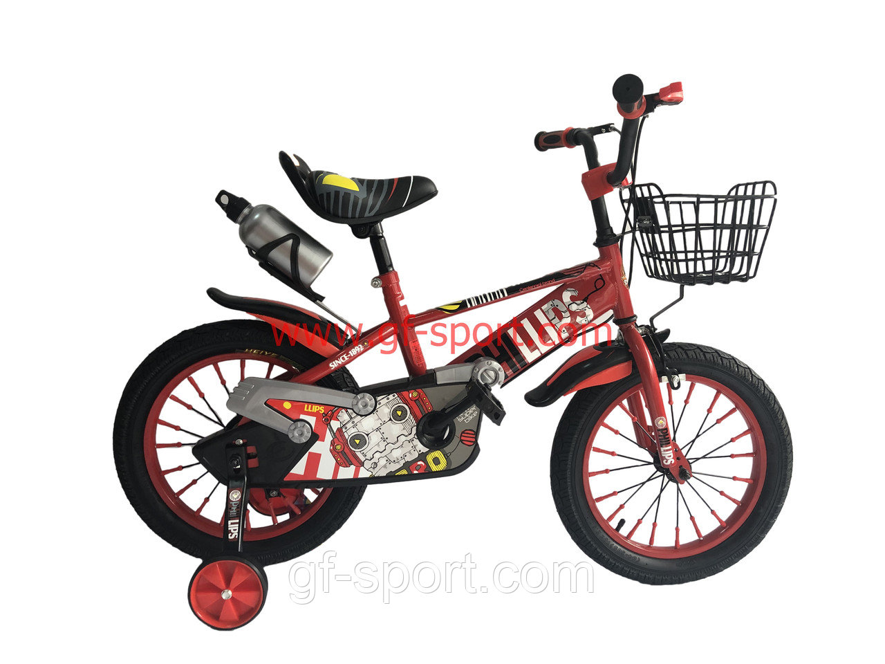 Велосипед Phillips красный оригинал детский с холостым ходом 16 размер