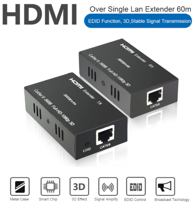 Удлинитель (передатчик) HDMI по витой паре на 60м, Модель HE60C - фото 9 - id-p73096507