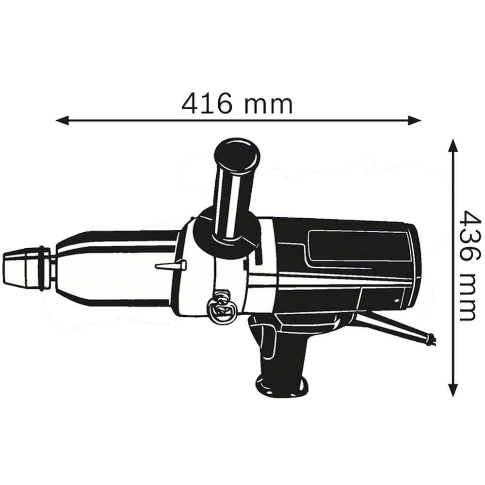 BOSCH 800 Bт, 950 об/мин, 1 скор., гайковерт ударный электрический GDS 24 (0 601 434 108) - фото 3 - id-p73097464