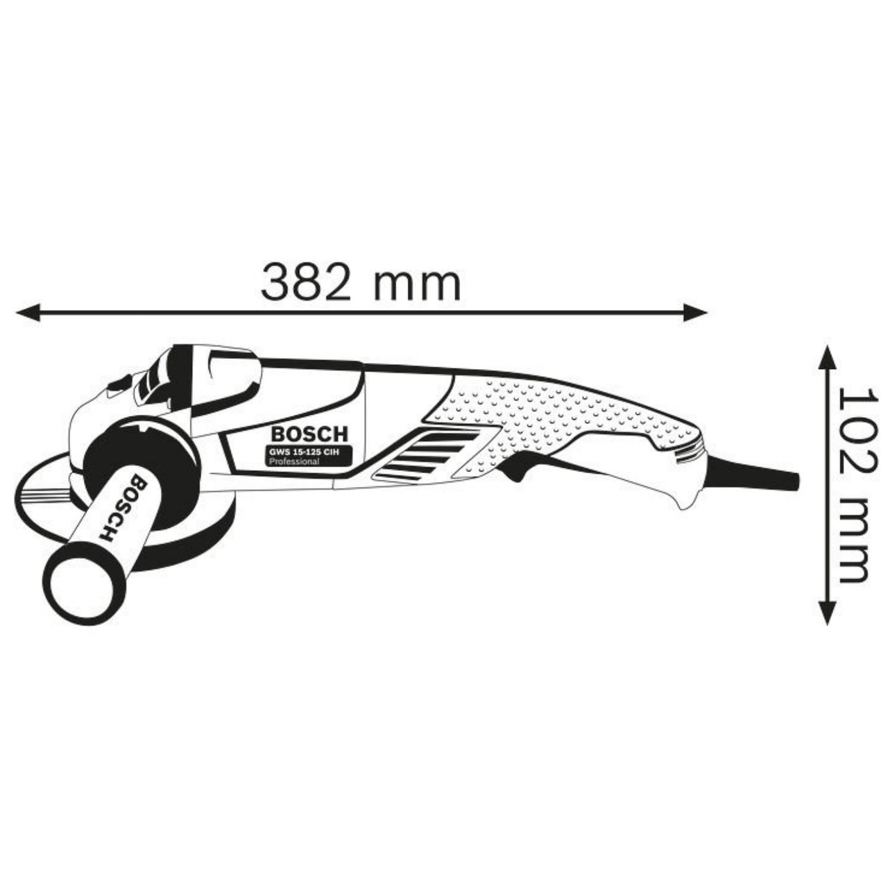 BOSCH 1500 Вт, 125 мм, 11000 об/мин, угловая шлифмашина (болгарка) GWS 15-125 CIH (0 601 830 222) - фото 3 - id-p73097404