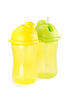 Поильник-непроливайка c силиконовой трубочкой HAPPY CARE, 380мл