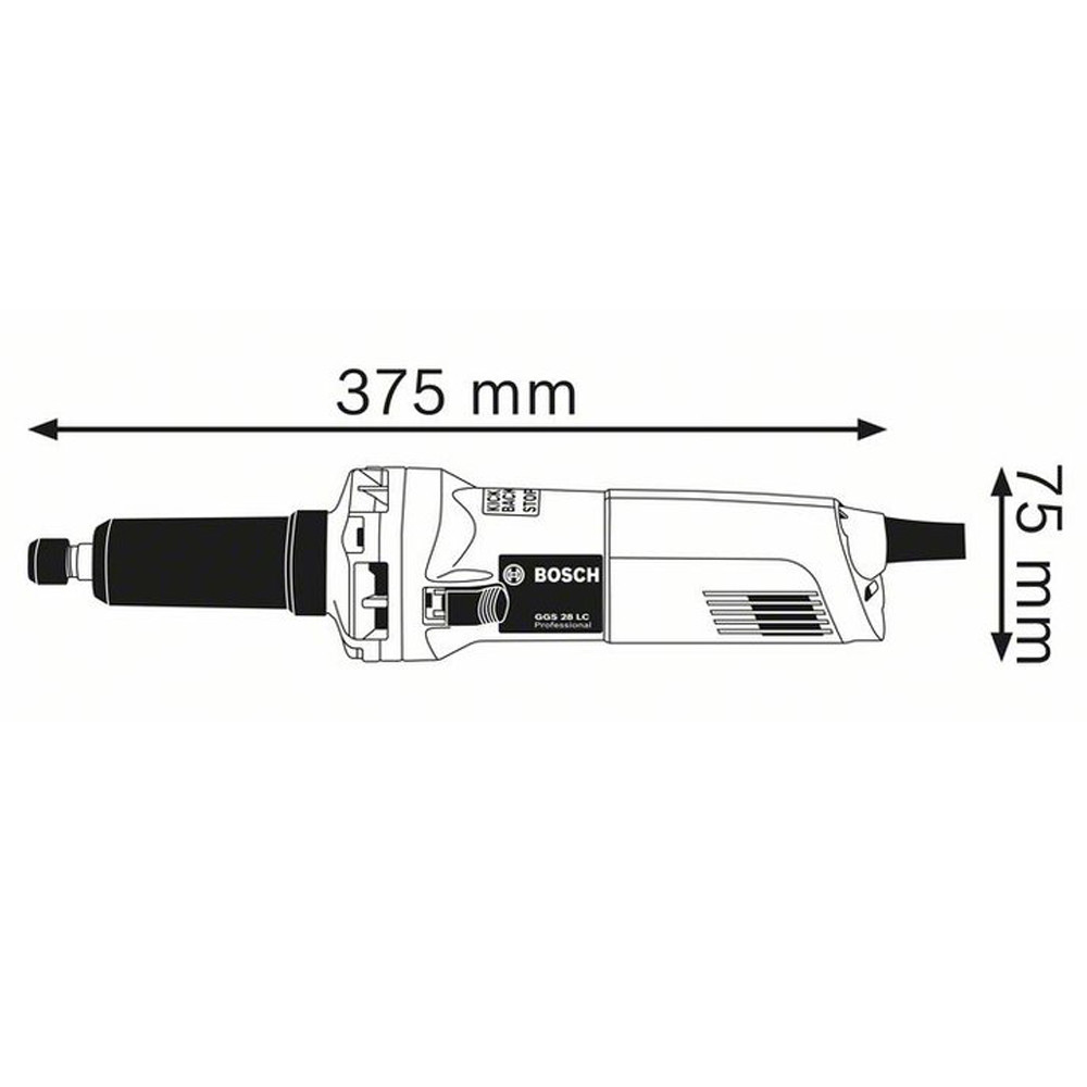 BOSCH 650 Bт, 28000 об/мин, max D диска 50 мм, шлифмашина прямая GGS 28 LC (0 601 221 000) - фото 3 - id-p73097432