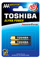 Батарейка алкалиновая Toshiba ALFA POWER LR03GCH BP-2 AAA
