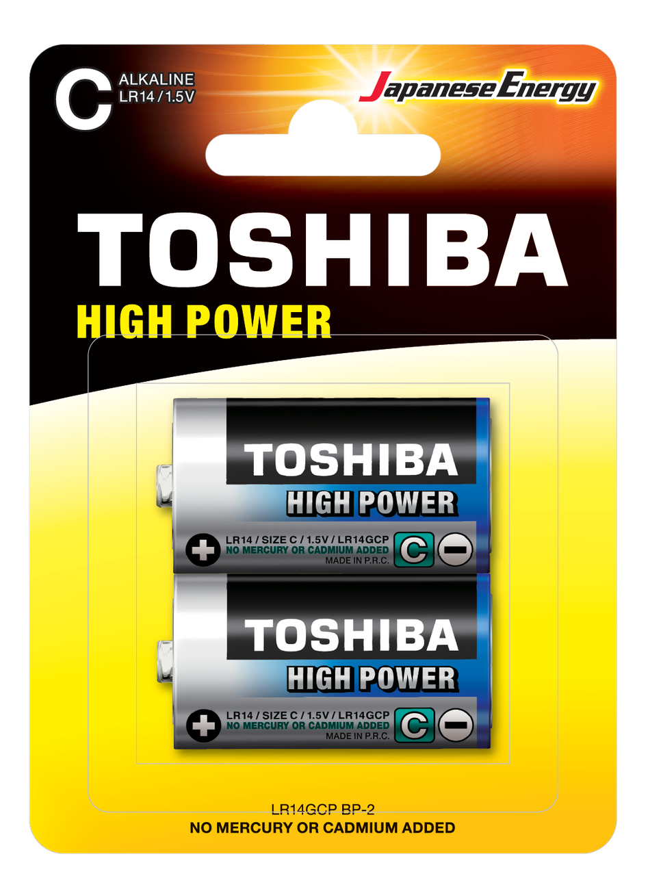 Батарейка алкалиновая Toshiba HIGH POWER LR14GCP BP-2