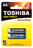 Батарейка алкалиновая Toshiba HIGH POWER LR6GCP BP-2 AA (код649).
