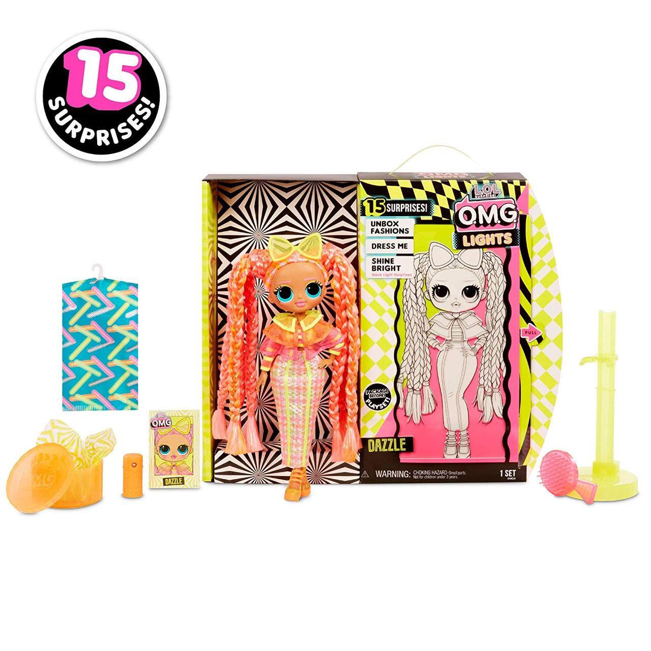 L.O.L. Surprise O.M.G Lights Dazzle ЛОЛ ОМГ Дэзли Неоновая кукла