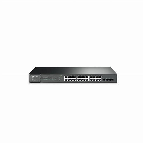 Коммутатор TP-Link T1600G-28PS(TL-SG2424P) (24 порта, Smart, 10/100/1000 Мбит/с, 4 порта 1000Base-X SFP, - фото 1 - id-p73169762