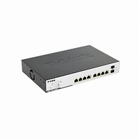 Коммутатор D-link DGS-1100-10MPP/B1A (8 портов, Настраиваемый EasySmart, 10/100/1000 Мбит/с, 2 порта