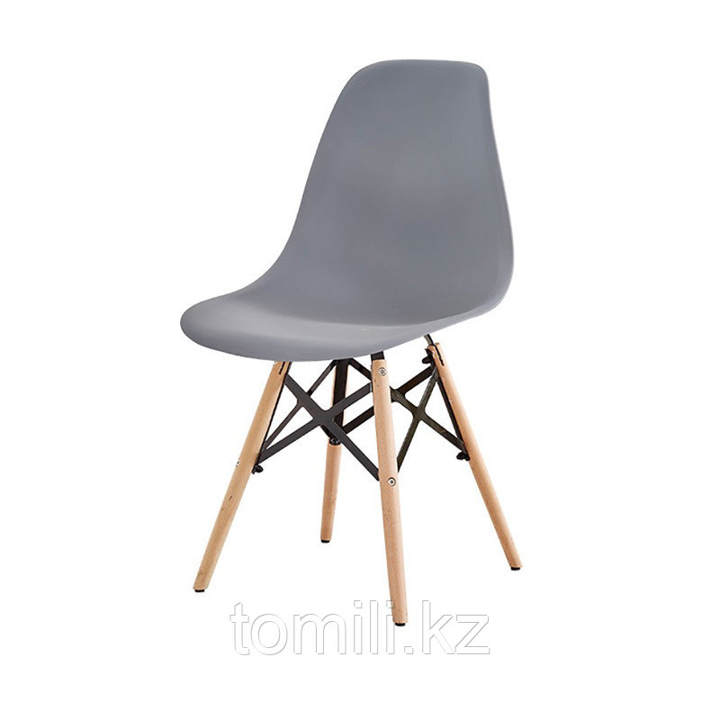 Пластиковый стул с деревянными ножками - фото 1 - id-p73171245