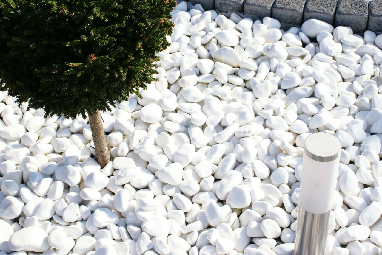 Белая галька каменная для ландшафтного дизайна - фото 7 - id-p73173056