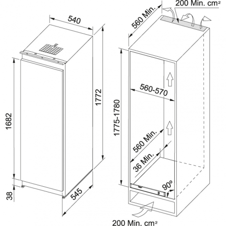 FRANKE FSDF 330NR ENF VA+ кіріктірілген мұздатқыш - фото 2 - id-p73175369