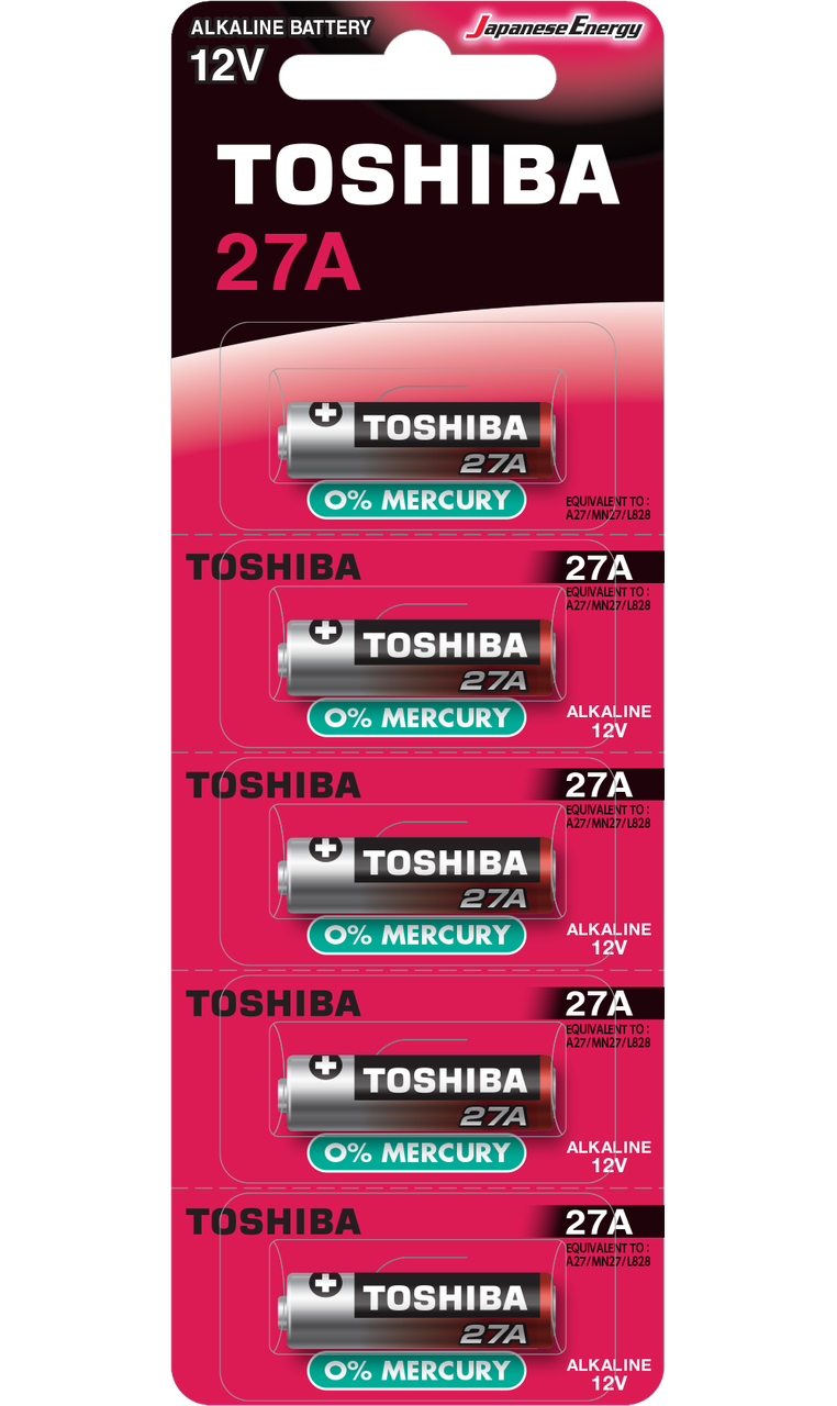 Алкалиновая батарейка Toshiba HIGH POWER 27A BP-1C (код720).