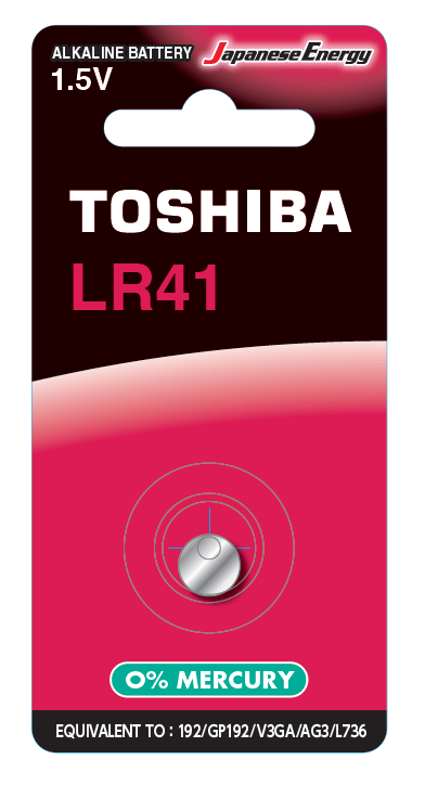 Toshiba HIGH POWER LR41 BP-1C Алкалиновая батарейка