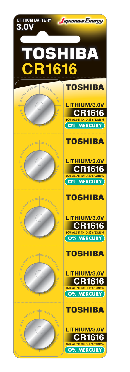 Батарейка алкалиновая таблетка Toshiba СR1616 PW BP-5N (код700), фото 1