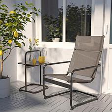 Кресло садовое ХУСАРЭ темно-серый ИКЕА, IKEA, фото 3
