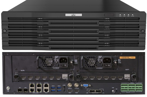 NVR524-256 - 256-ти канальный сетевой видеорегистратор с поддержкой записи 12MP, видеоаналитикой и 24 SATA-интерфейсами. Серия Pro.