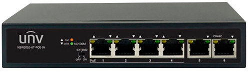 NSW2010-6T-POE-IN - 6-ти портовый PoE-коммутатор (4 PoE + 2 UpLink).