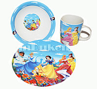 Набор детской посуды Dinner Set 3 Принцессы Диснея чашка тарелка кружка (пять принцесс)