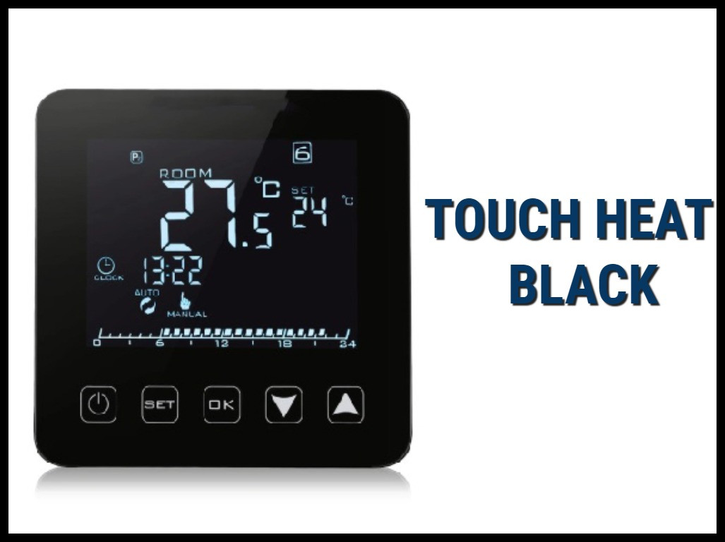 Электронный терморегулятор Touch Heat Black