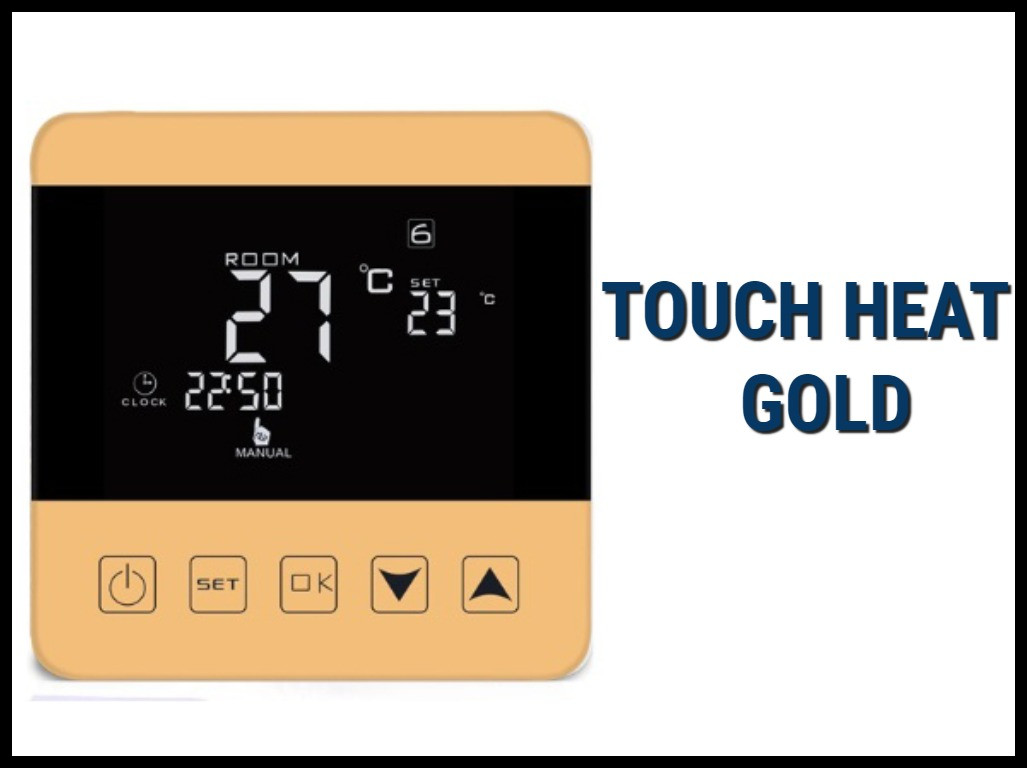 Электронный терморегулятор Touch Heat Gold - фото 1 - id-p73188443