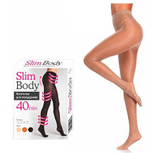 Колготки для похудения SLIM BODY с 3D эффектом [40 den] (Размер-2 / Черный), фото 2