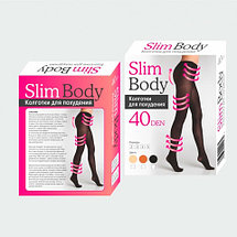 Колготки для похудения SLIM BODY с 3D эффектом [40 den] (Размер-5 / Телесный), фото 3