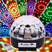 МР3-плеері бар диско-шар LED CRYSTAL MAGIC BALL LIGHT ver.2 {USB, MicroSD, қашықтан басқару пульті}