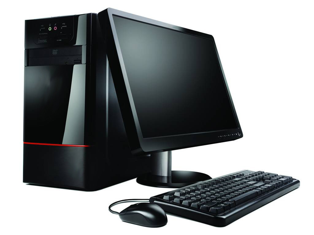 Картинка компьютера. Lenovo IDEACENTRE b500. Настольный, стационарный, персональный компьютер (ПК, PC), десктоп (desktop). Системный блок + монитор. Персональныйпомпьютер.