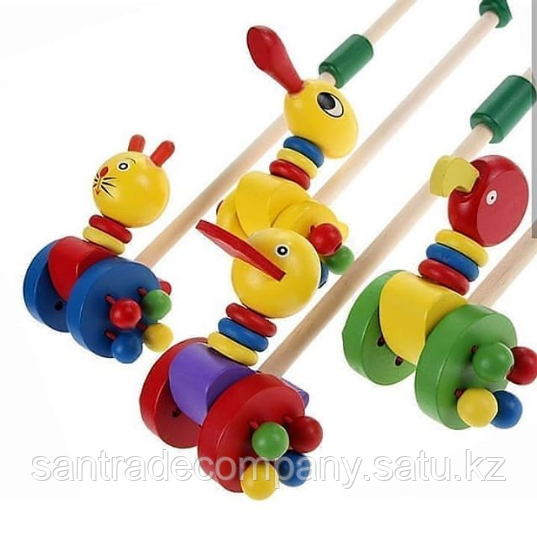 Деревянная игрушка-каталка