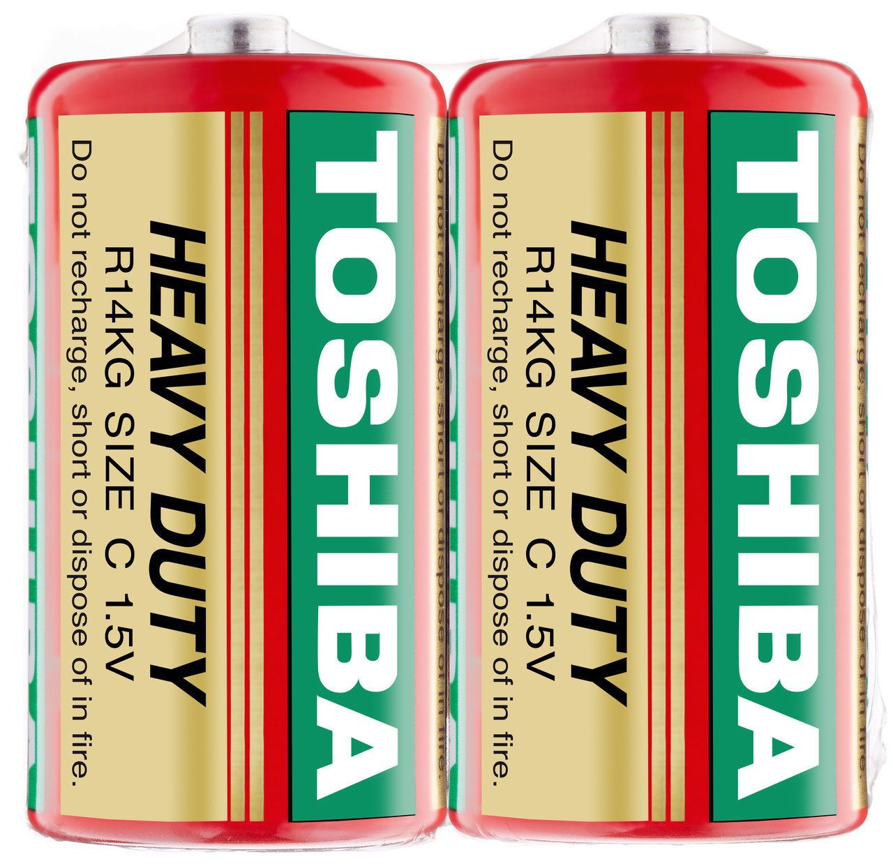 Цинковые батарейки Toshiba HEAVY DUTY R14KG SP-2TGTE C (код576)