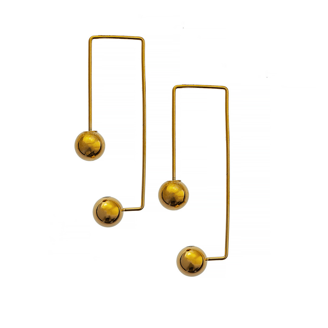 Серьги Brosh Jewellery Итальянская сталь. (Золото)