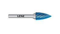 Борфреза LENZ, твердосплавная, парабола с заострённой вершиной 6х18х6х50 покрытие Blue LZBG 035 C3