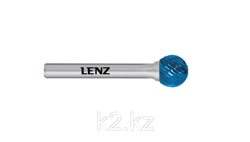 Твердосплавная борфреза Lenz, форма D (сферические), покрытие Blue6