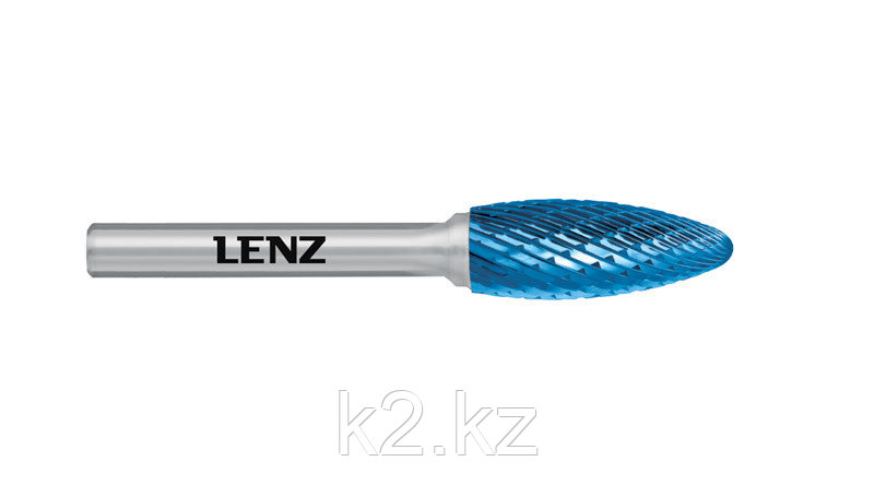 Твердосплавная борфреза Lenz, форма H (Язычок пламени), покрытие Blue 10, 20, 65 - фото 1 - id-p72585120