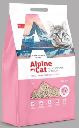 Alpine cat 12л / 5.2 кг САКУРА КОМКУЮЩИЙ НАПОЛНИТЕЛЬ ТОФУ - фото 2 - id-p73253133