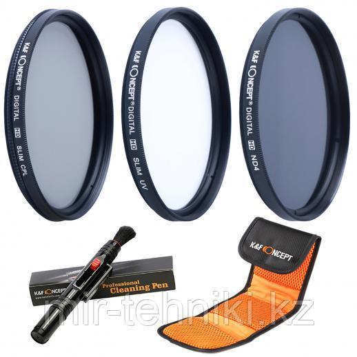 K&F Набор фильтров 77 мм (UV, CPL, ND4) SKU0014 - фото 1 - id-p73267171