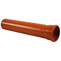 Труба ПВХ, D-100мм, длина 1000мм, толщина стенки 3,2мм рыжая