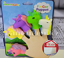 Пальчиковые куклы Единороги игрушки на палец Пальчиковый театр (5 цветных единорогов)