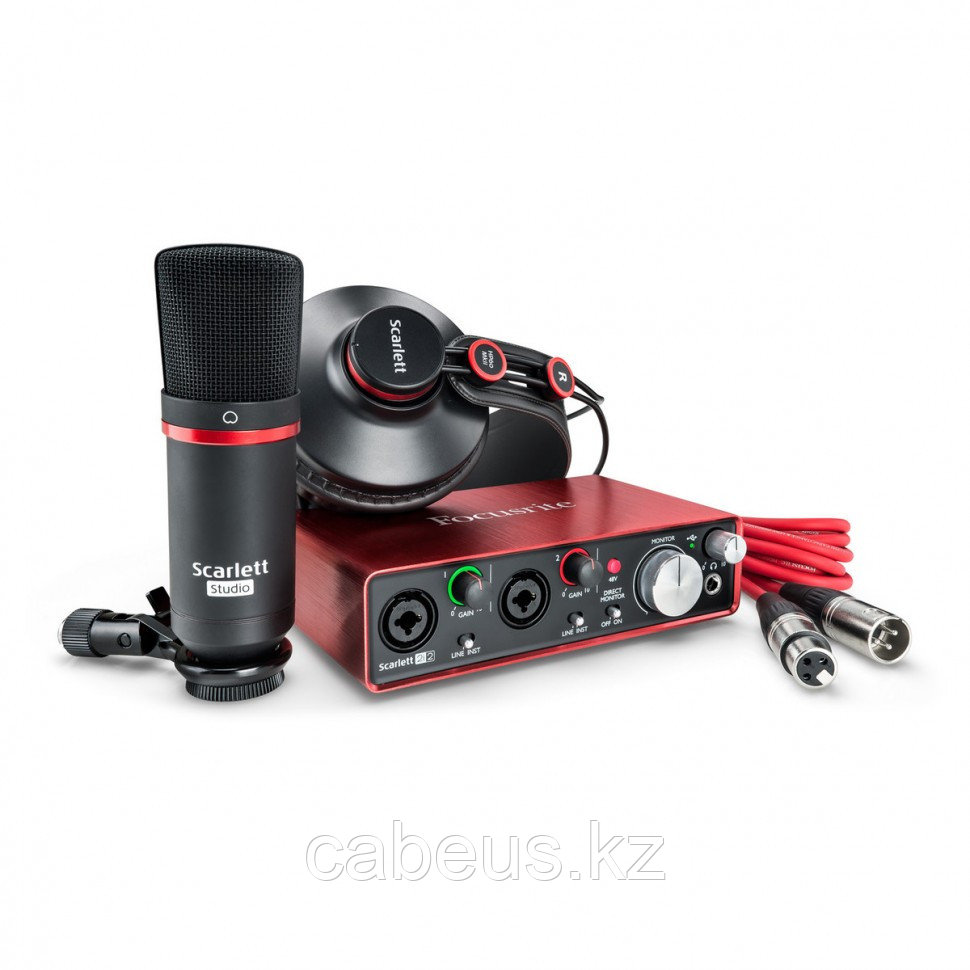 Комплект оборудования для звукозаписи FOCUSRITE Scarlett 2i2 Studio 2nd Gen:  продажа, цена в Алматы. Устройства обработки звука от 