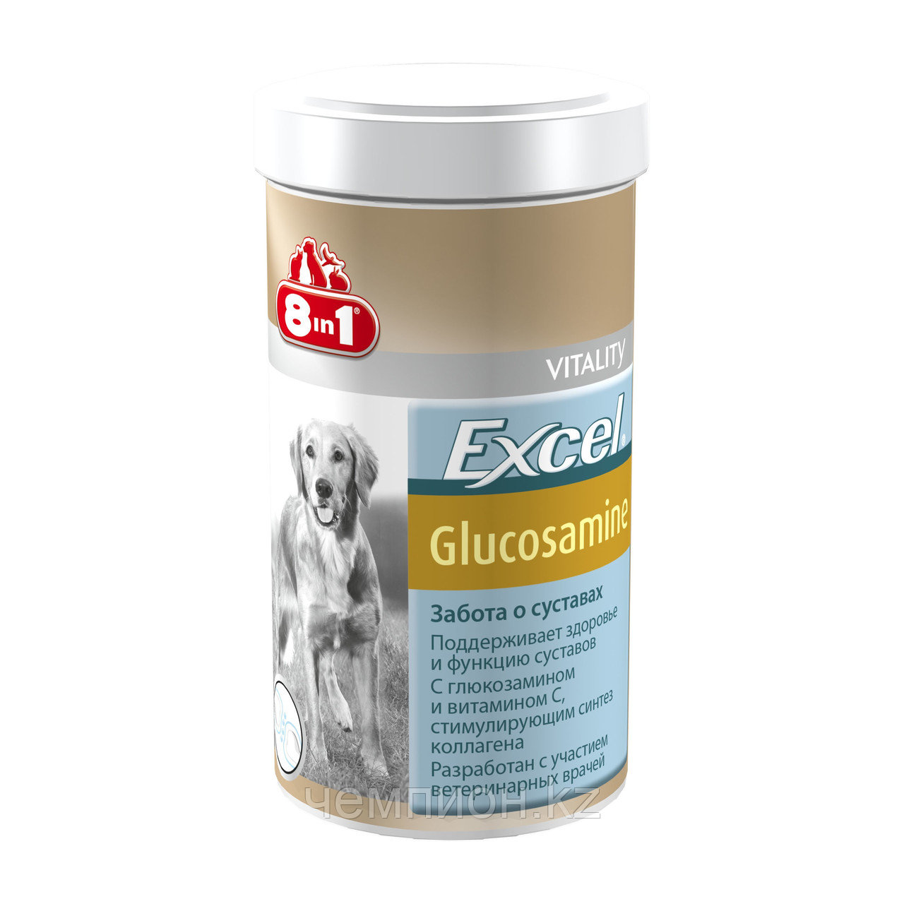 8in1 Excel Glucosamine, 8в1 Эксель Глюкозамин для собак, уп.110 табл.