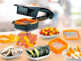 Овощерезка Nicer Dicer Quick 5-в-1 суперкомпактная с контейнером, фото 2