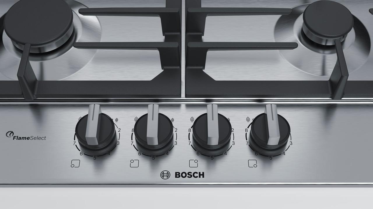 Газовая варочная панель Bosch 60 cm нержавеющая сталь PCP 6A5 B90R - фото 2 - id-p73354243